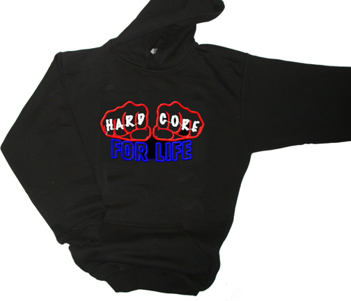 Hooded Sweater (Hardcore 4 Life) vuist